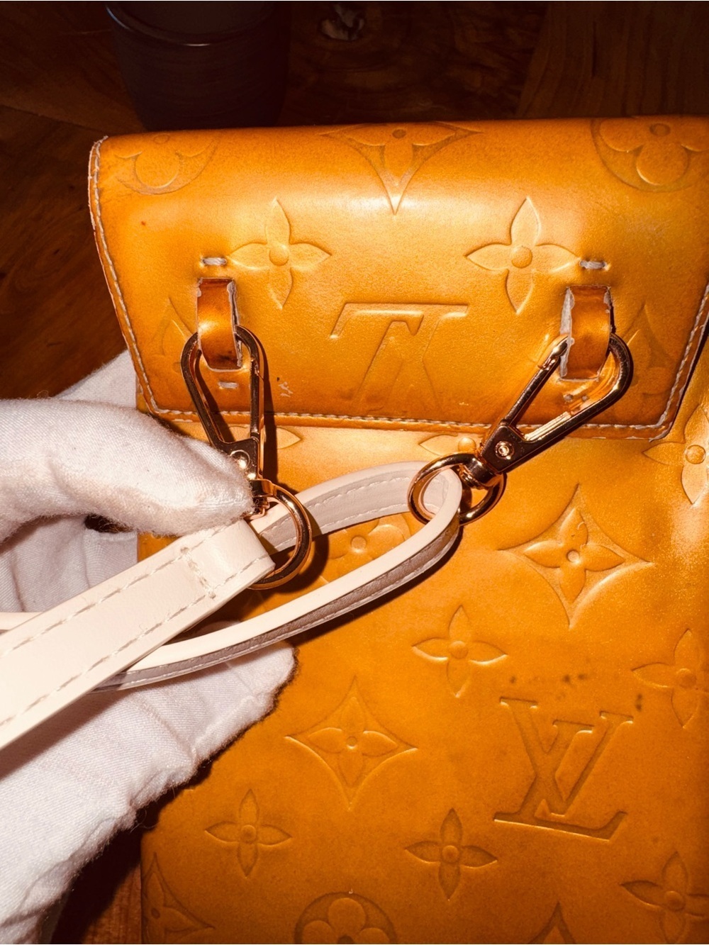 Louis Vuitton Monogram Vernis Pochette Walker Trifold Wallet Purse rare find - Picture 14 of 15